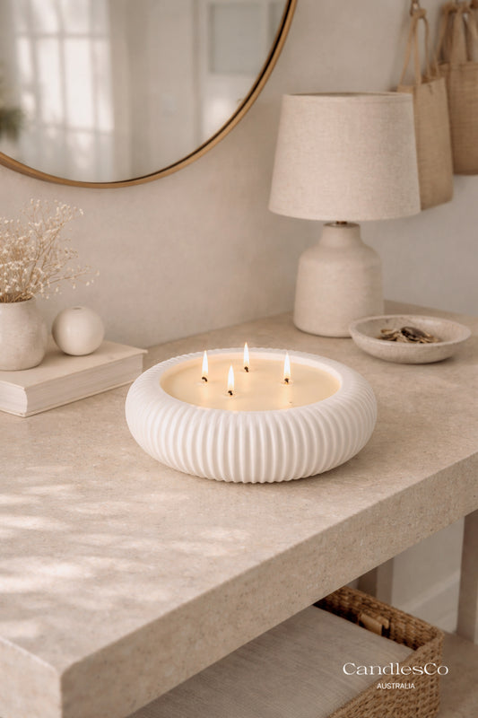 Ribbed Scented Vessel Candle