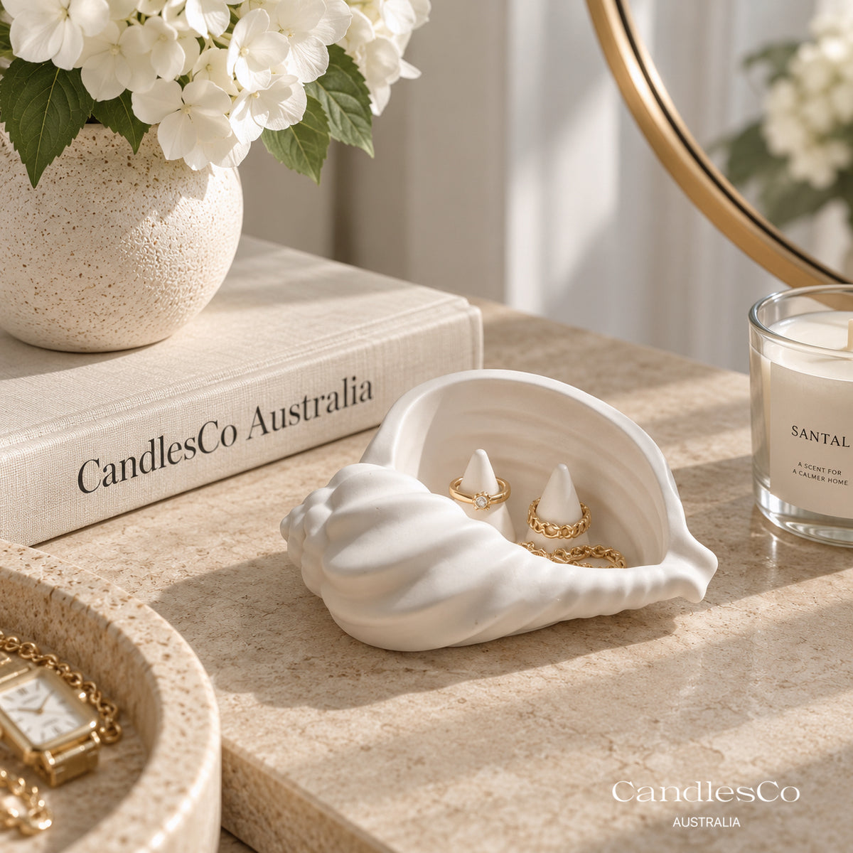 Conch Shell Trinket Bowl | Handmade Jewellery Holder