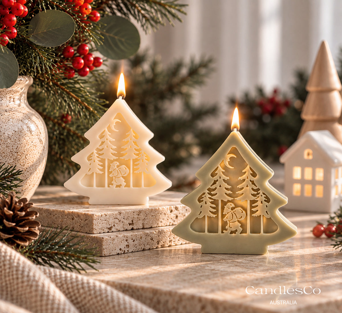 Santa Forest Candle