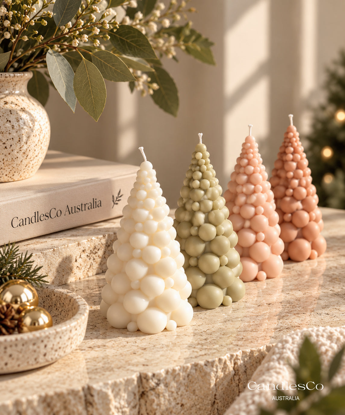 Bubble Christmas Tree Candle – Handmade Soy Christmas Candle