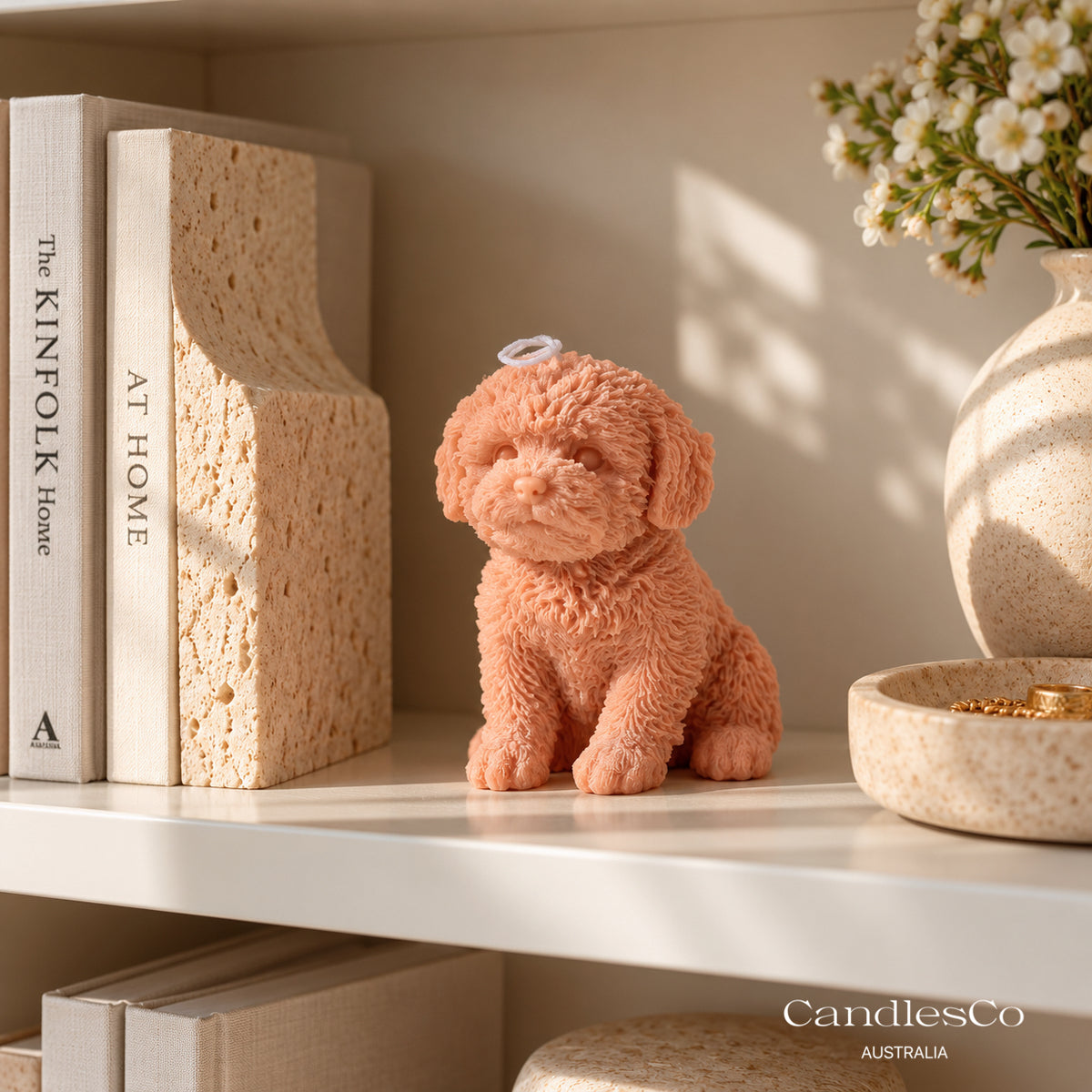 Fluffy Puppy Sculptural Candle