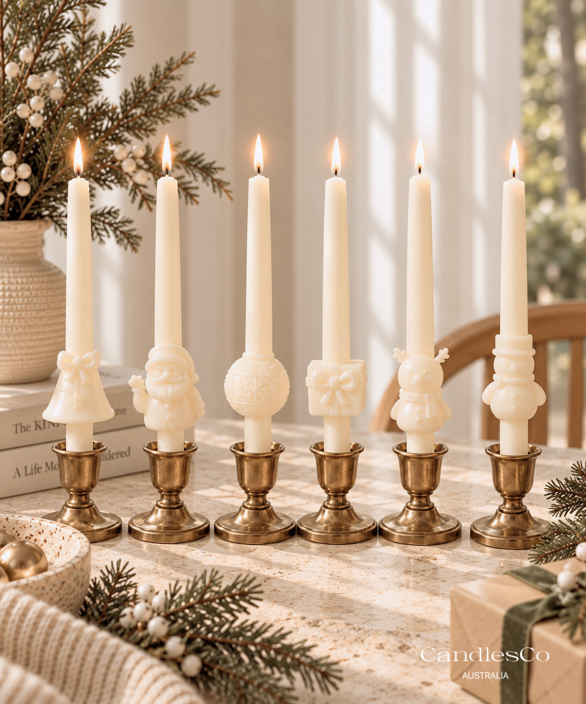 Christmas Taper Candle Charms