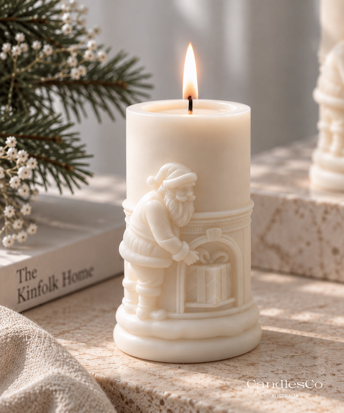 Santa Pillar Candle