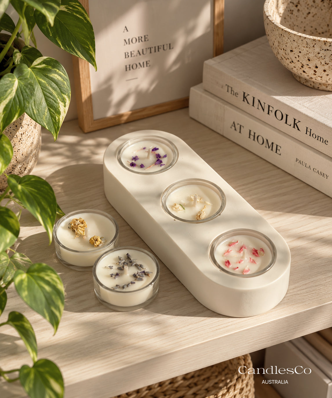 Triple Tealight Candle Holder | Handmade 3 Candle Holder