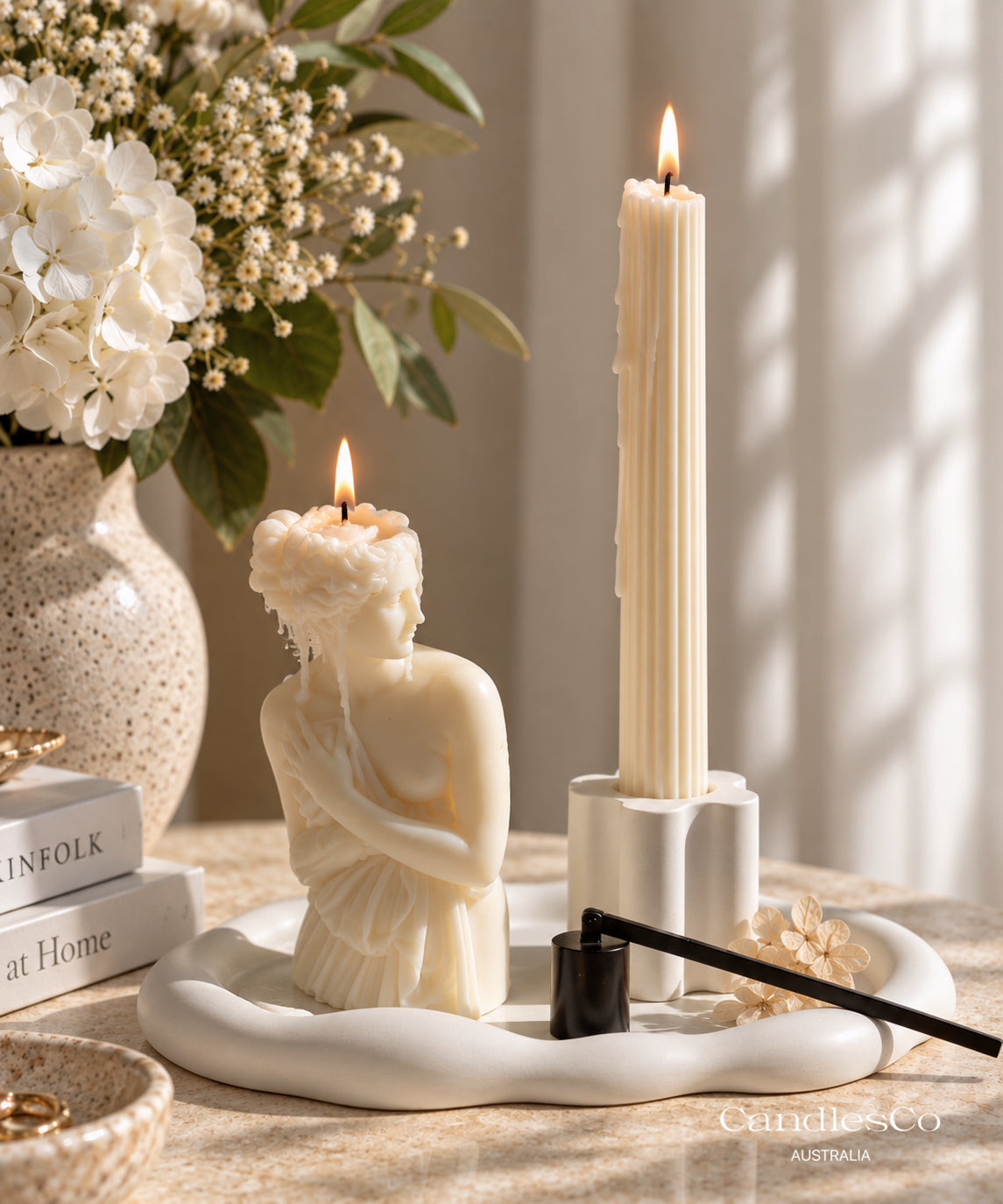 Daisy Candle Holder | Handmade Multi-Use Candle & Match Holder