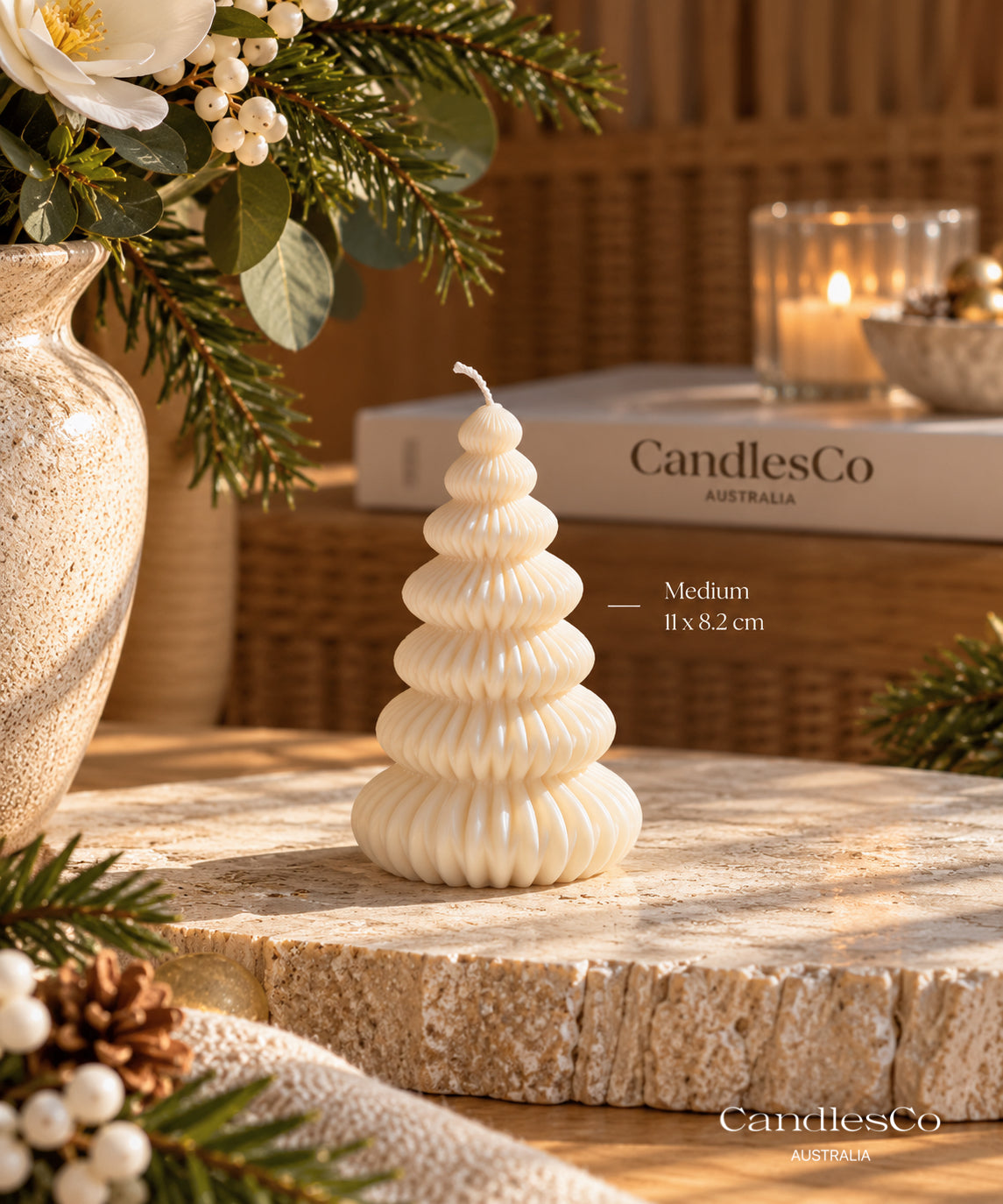 Christmas Tree Candle Collection – 5 Handmade Soy Christmas Tree Designs