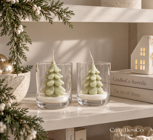 Christmas Tree Candle – Handmade Soy Wax Xmas Tree Candle | Festive Home Décor