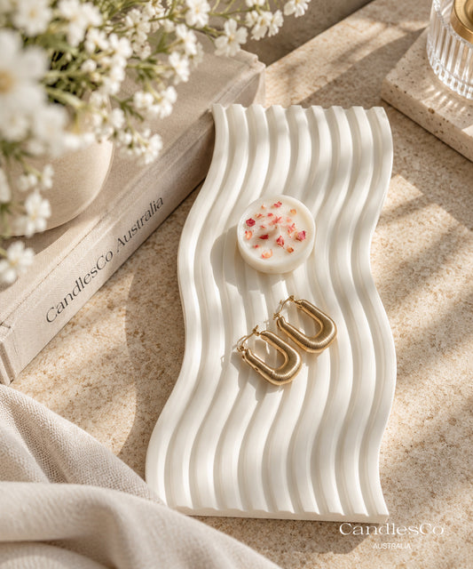 Wavy Ribbed Trinket Tray | Handmade Jewellery & Decorative Tray