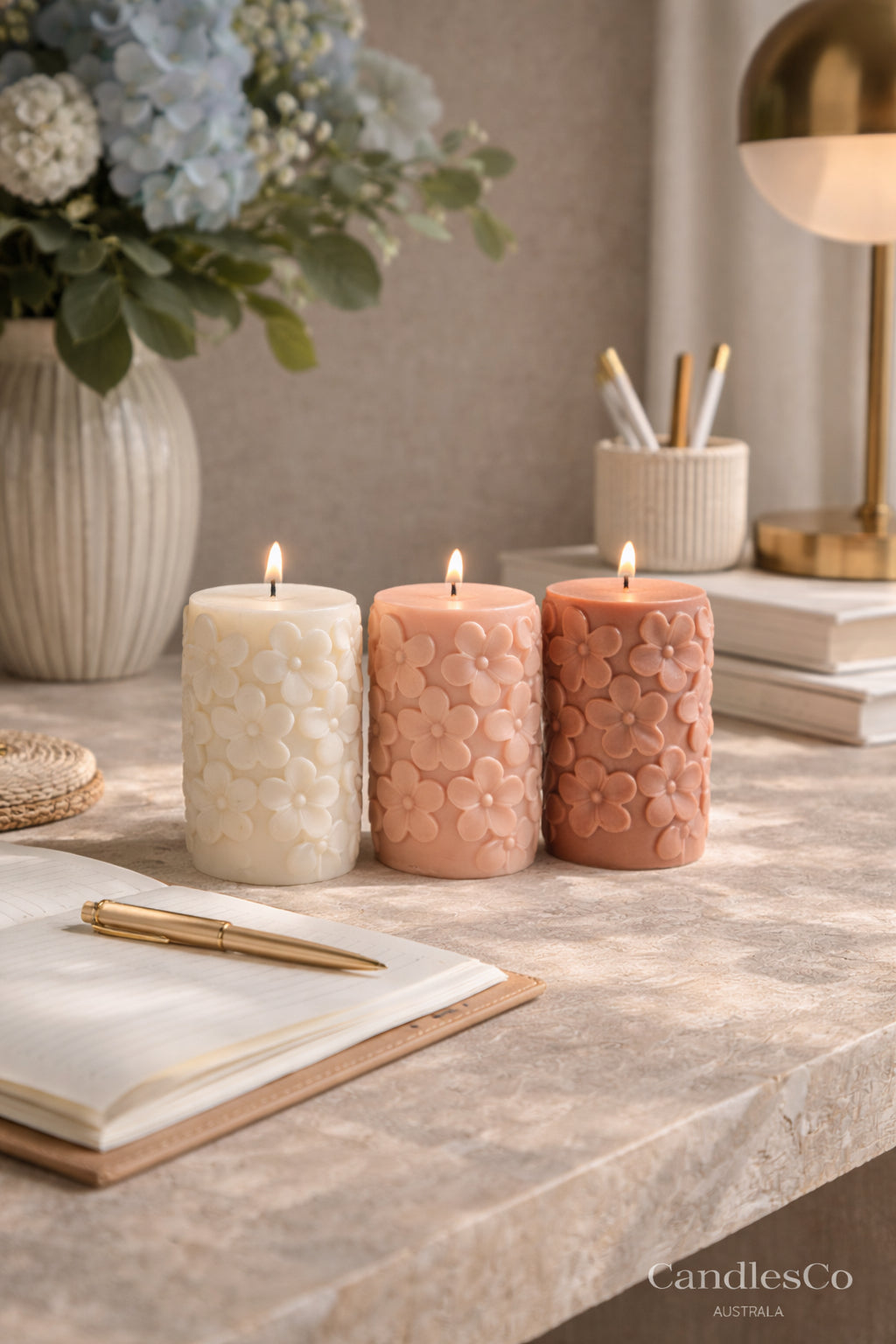 Flower Pillar Candle