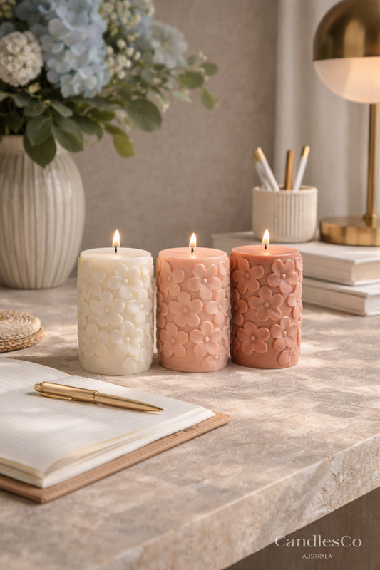 Flower Pillar Candle