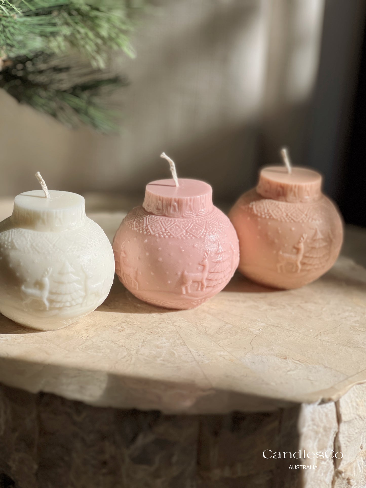 Reindeer Bauble Candle