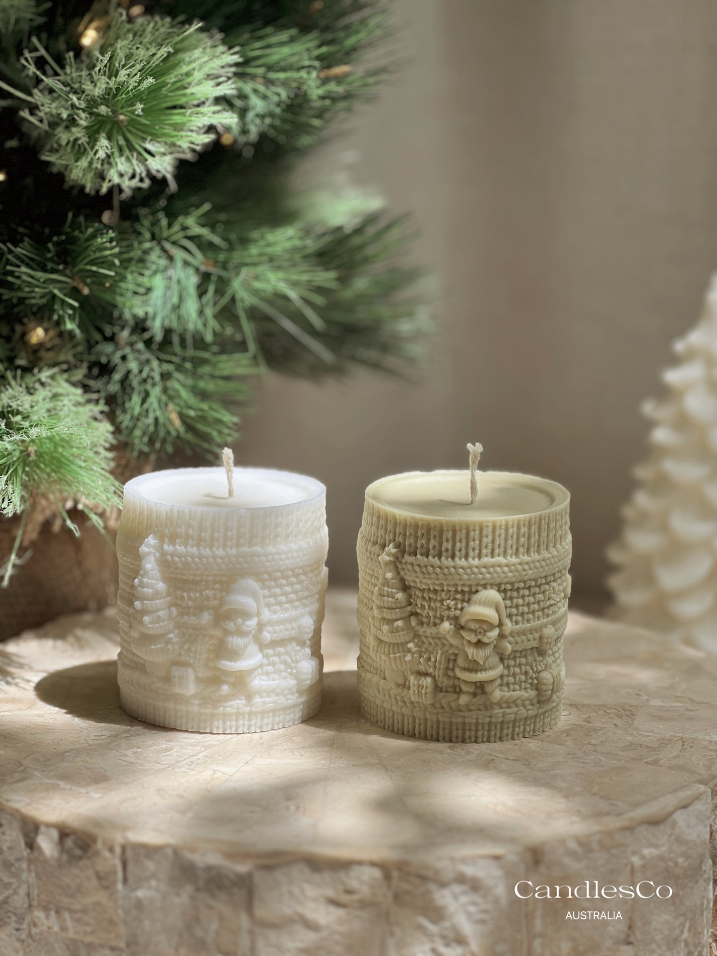 Christmas Knit Candle