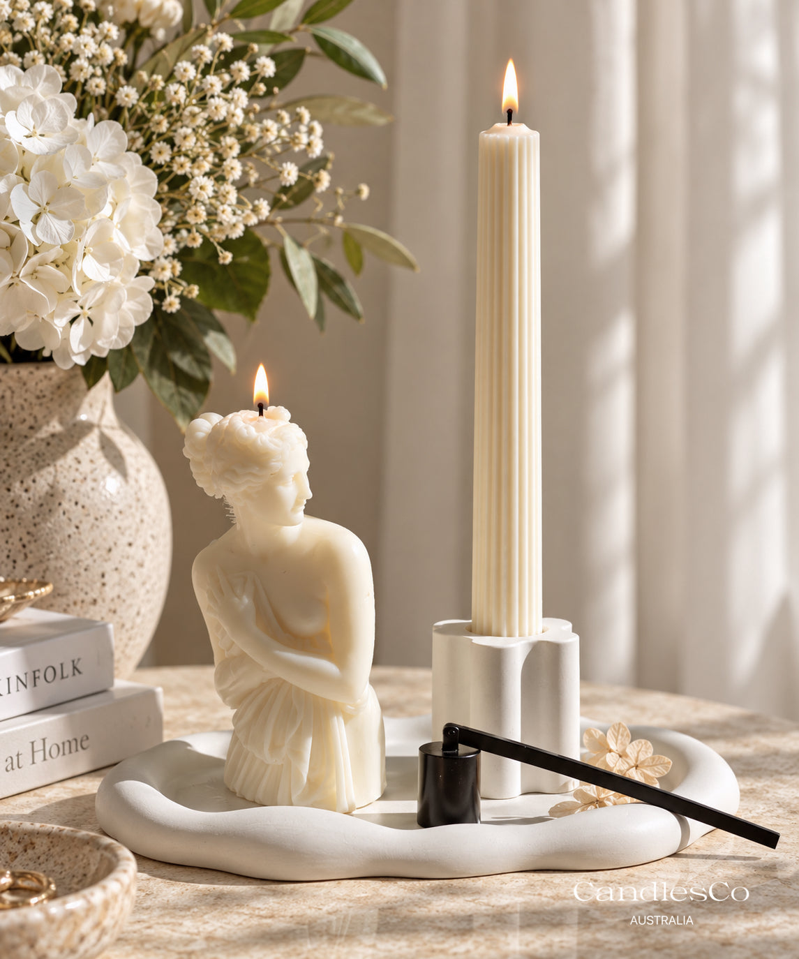 Daisy Candle Holder | Handmade Multi-Use Candle & Match Holder