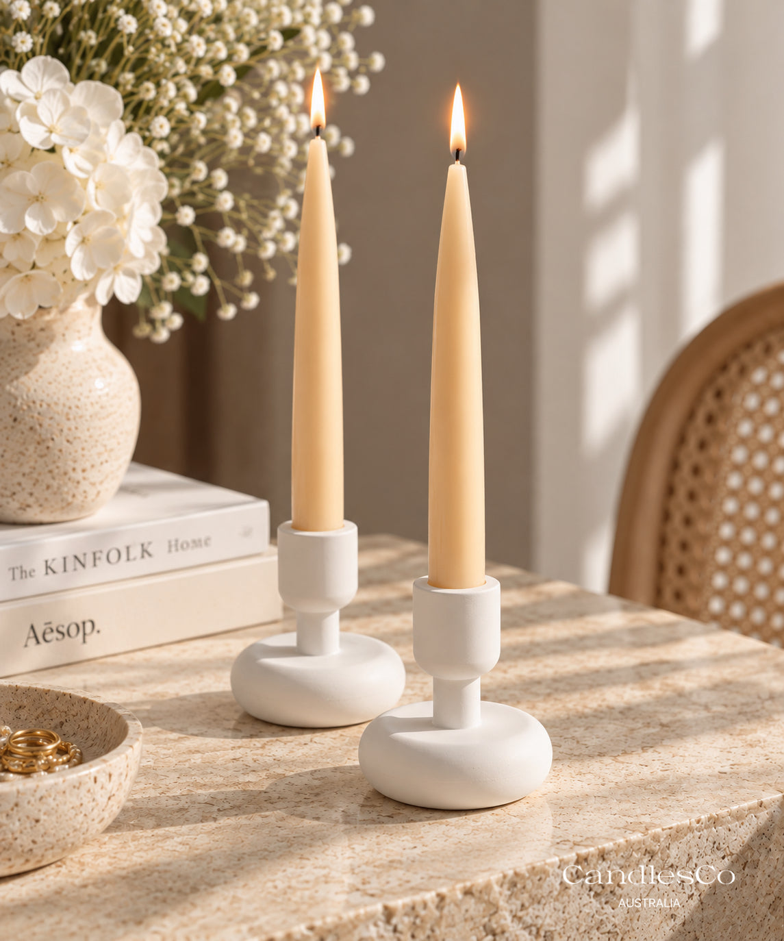 Sculpted Light Bases Candlestick Holder