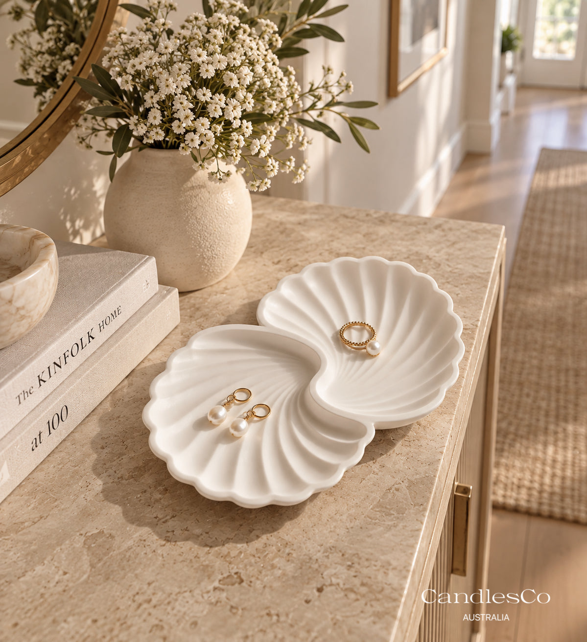 Double Shell Trinket Dish | Handmade Jewellery Tray