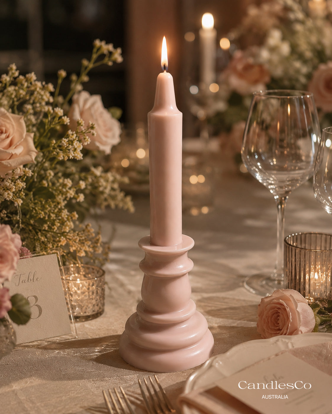Vintage Taper Pillar Candle