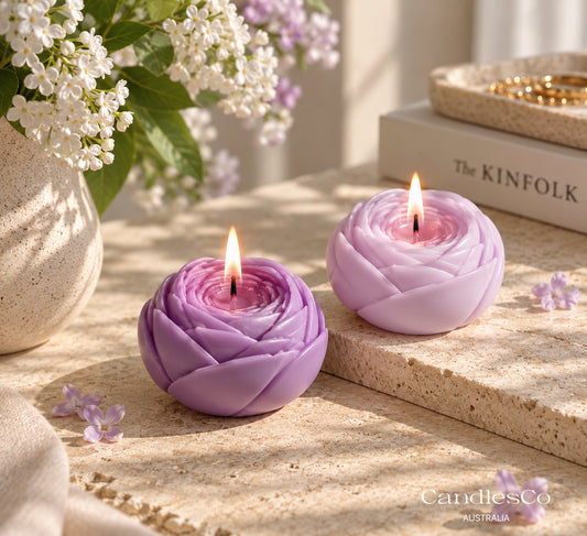 Peony Bloom Sculptural Candle