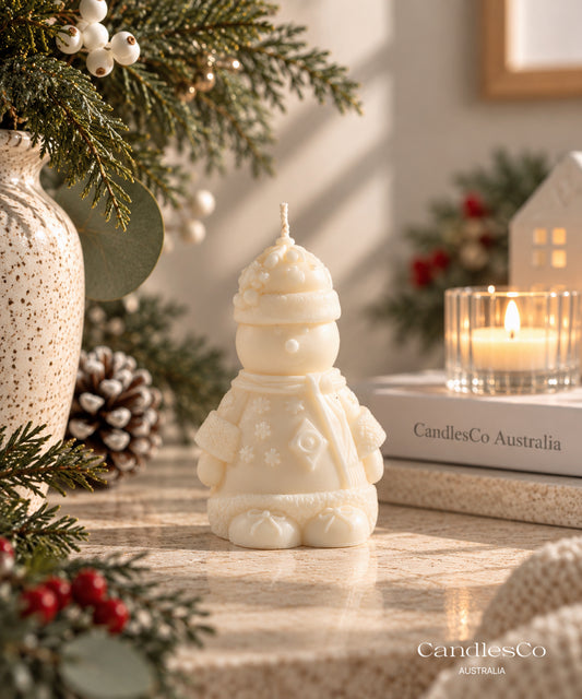 Snowman Candle – Handmade Soy Christmas Candle