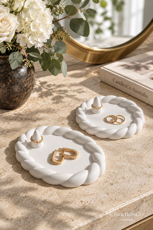 Braided Trinket Tray | Handmade Round & Oval Jewellery Dish