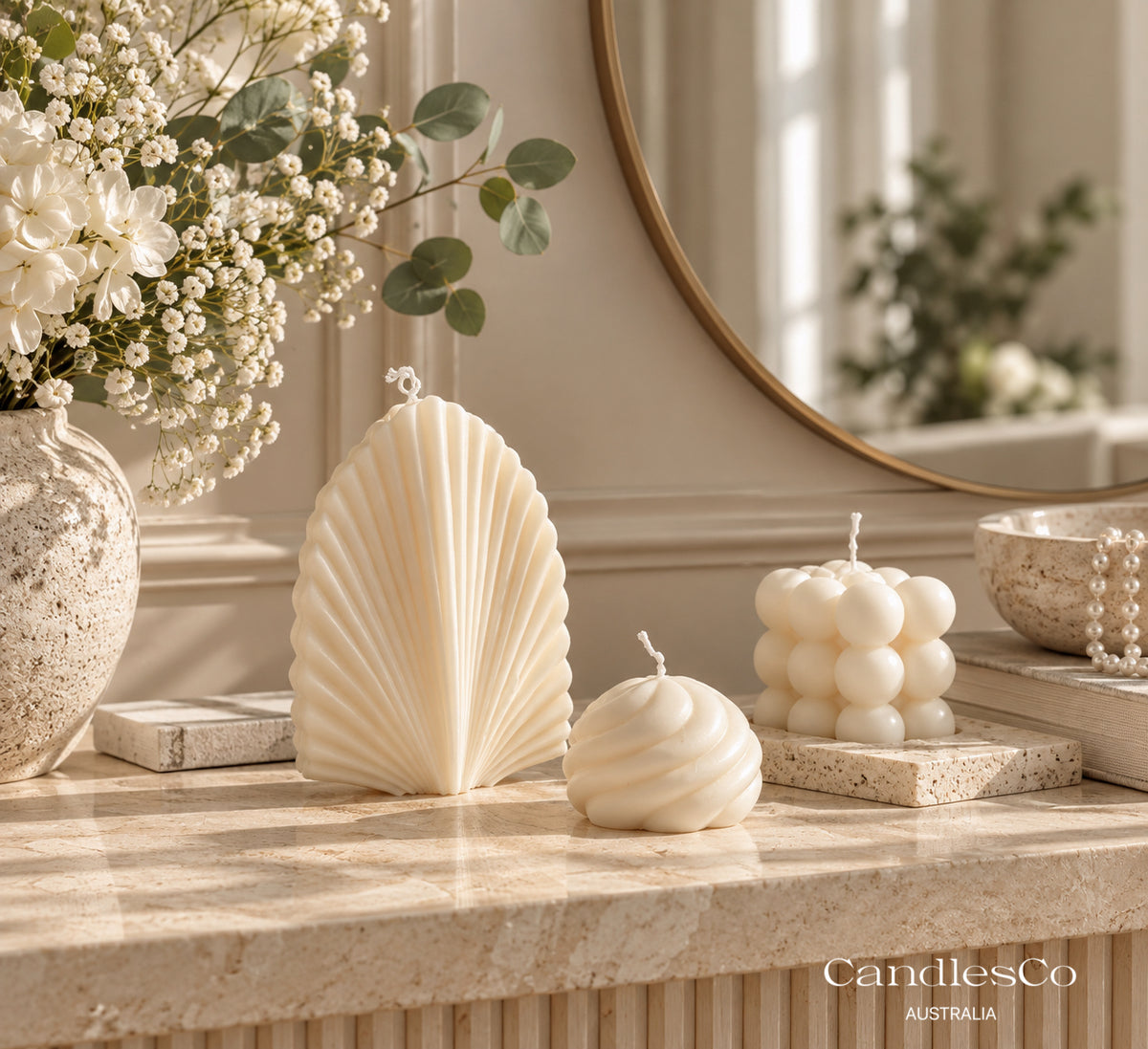 Palm Leaf Sculptural Candle