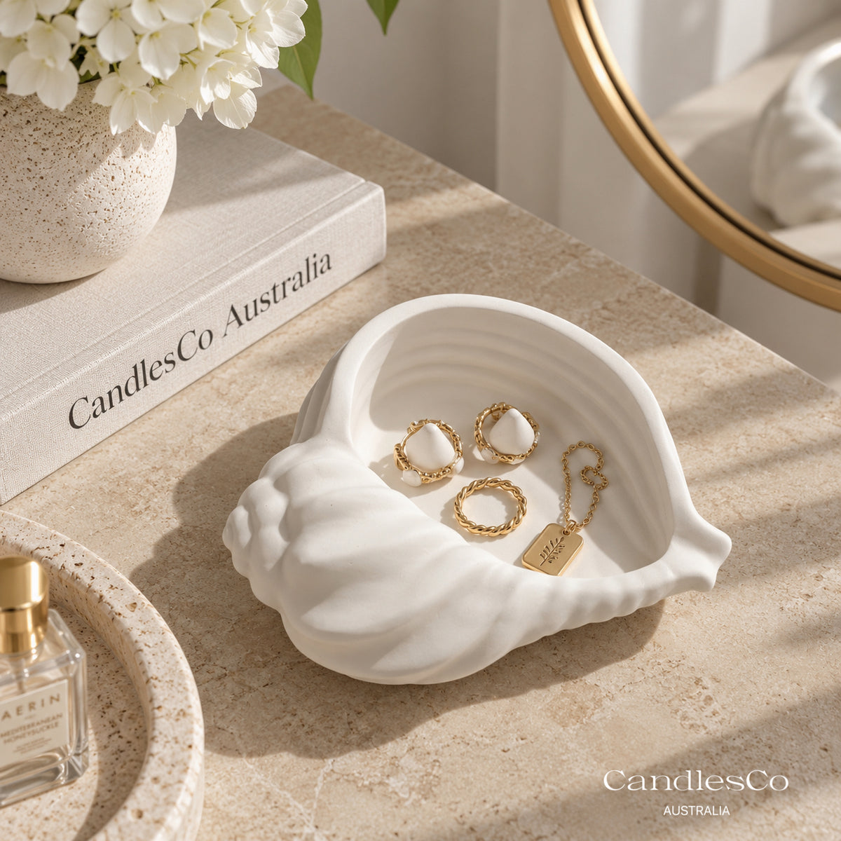 Conch Shell Trinket Bowl | Handmade Jewellery Holder
