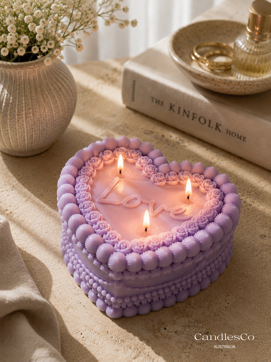 Heart Cake Candle