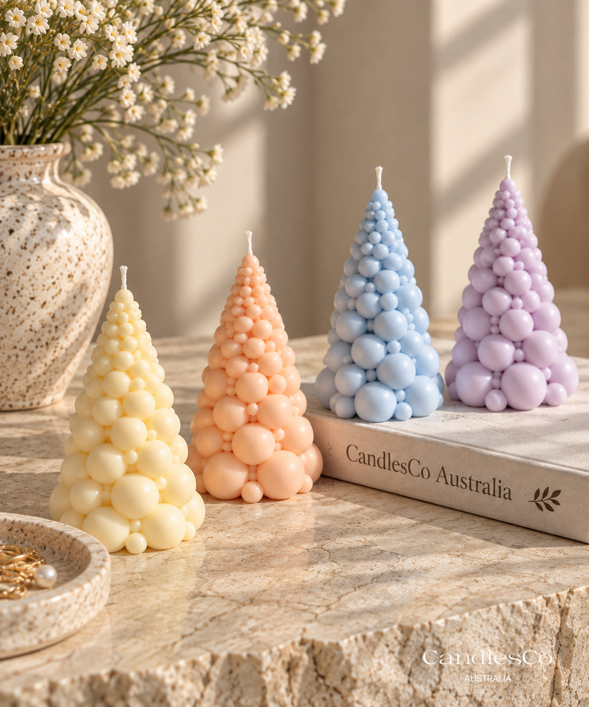 Bubble Christmas Tree Candle – Handmade Soy Christmas Candle