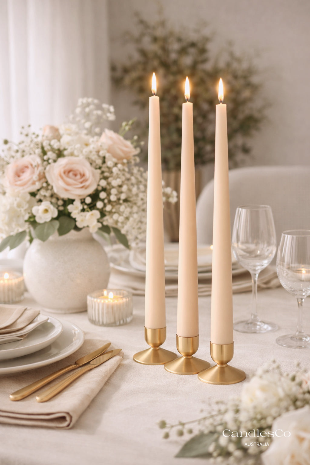 3 Piece Taper Candle Set