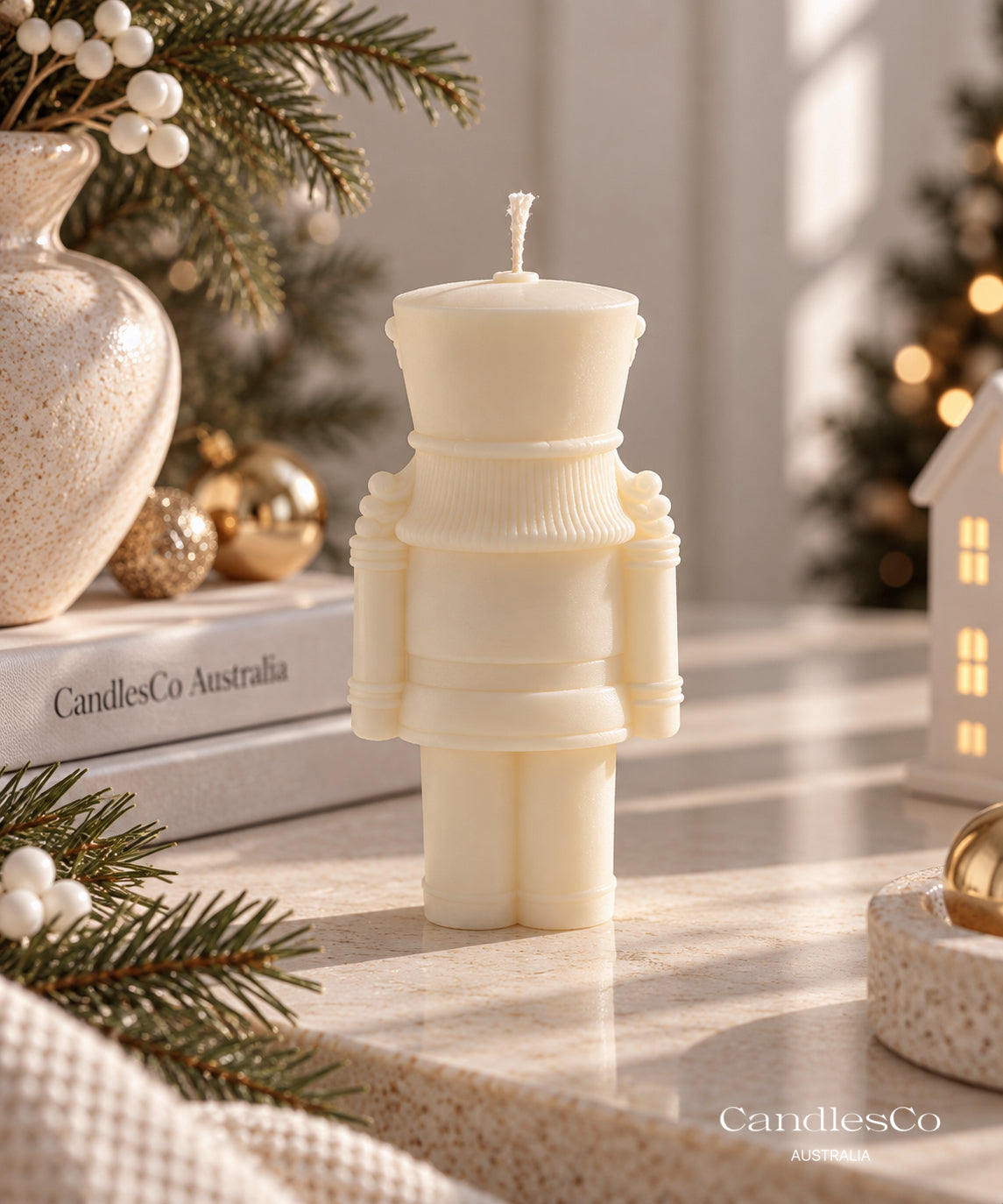 Nutcracker Soldier Candle – Handmade Soy Christmas Candle