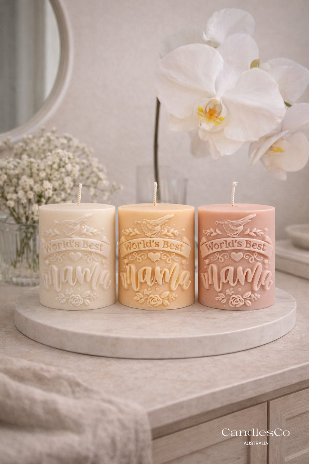 Worlds Best Mama Candle