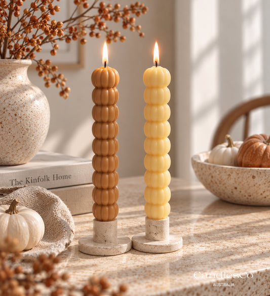Pumpkin Taper Candle