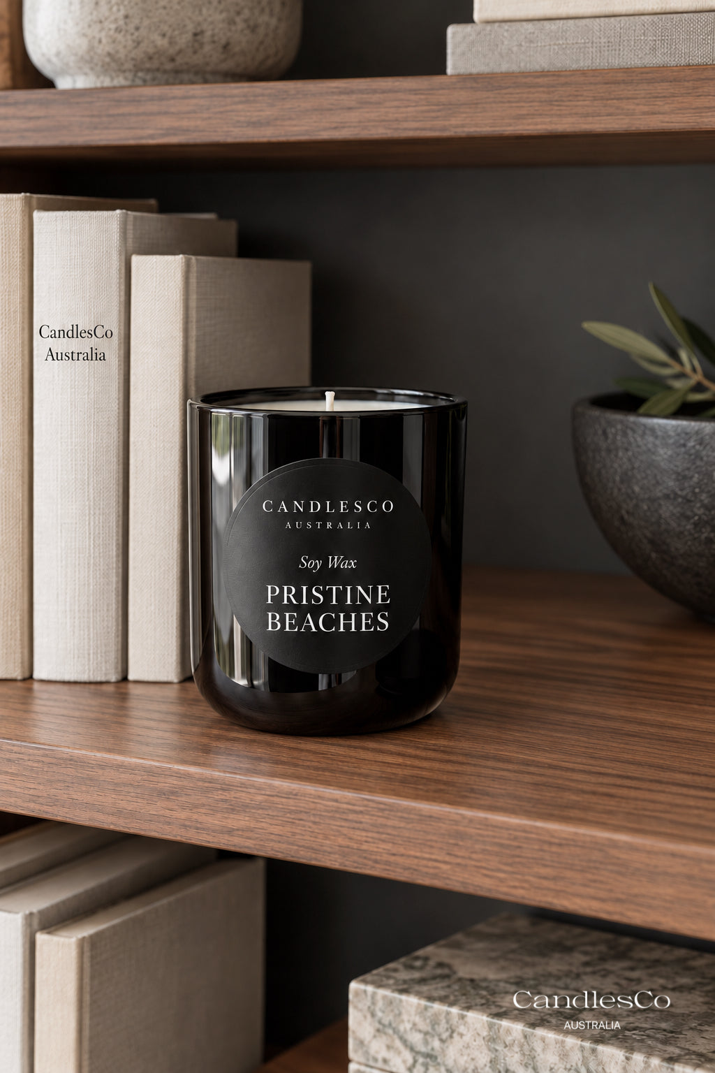 Black Glass Jar Candle – Handmade Scented Soy Candle | Luxury Home Fragrance & Gift