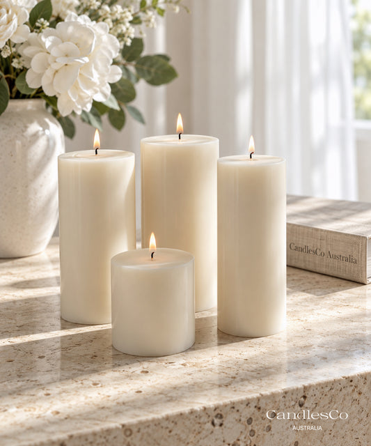 Classic Pillar Candle – Handmade Unscented Soy Candle | 4 Sizes