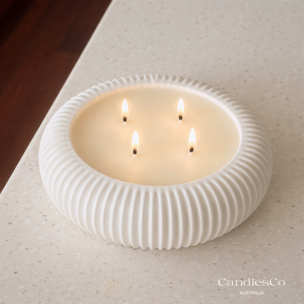 Ribbed Scented Vessel Candle