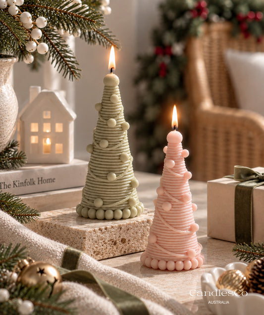 Festive Joy Bauble Tree Candle