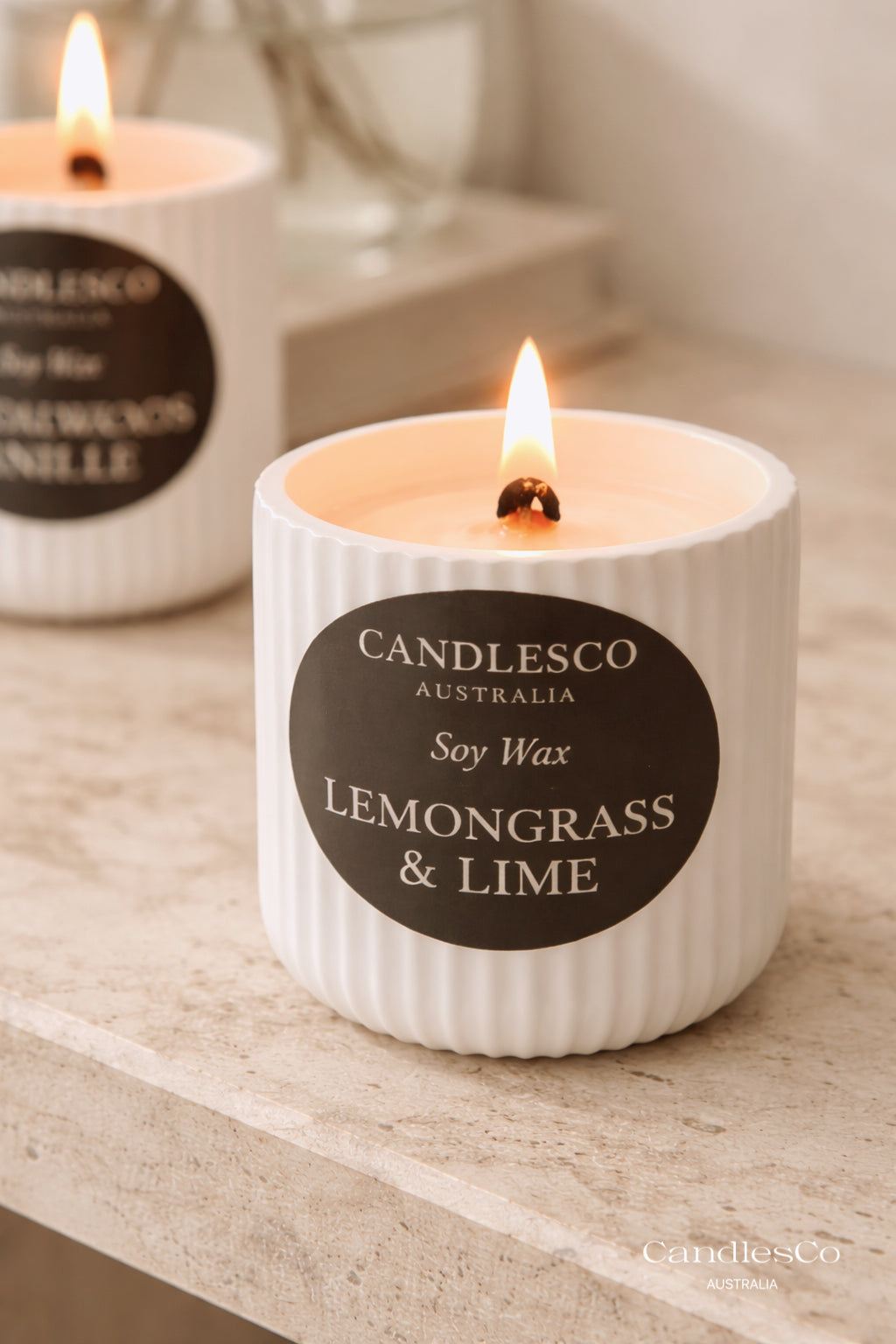 Ribbed Scented Vessel Candle