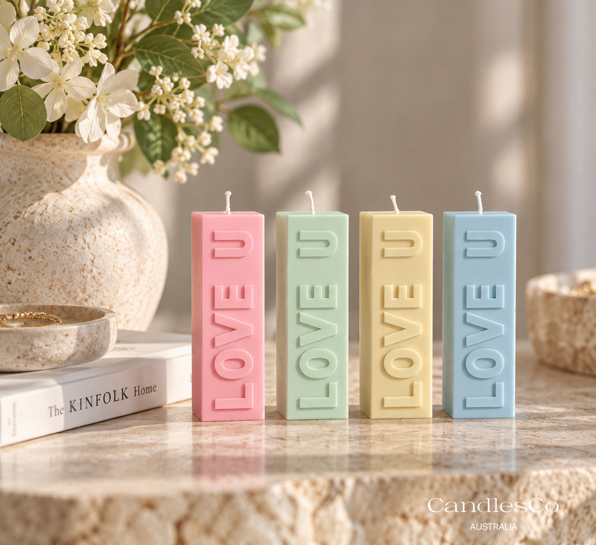 Love U Pillar Candle