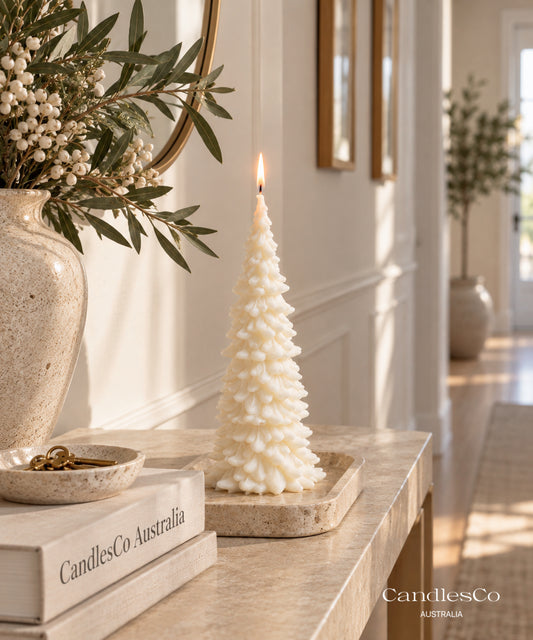 Tall Cascading Christmas Tree Candle – Handmade Soy Christmas Candle