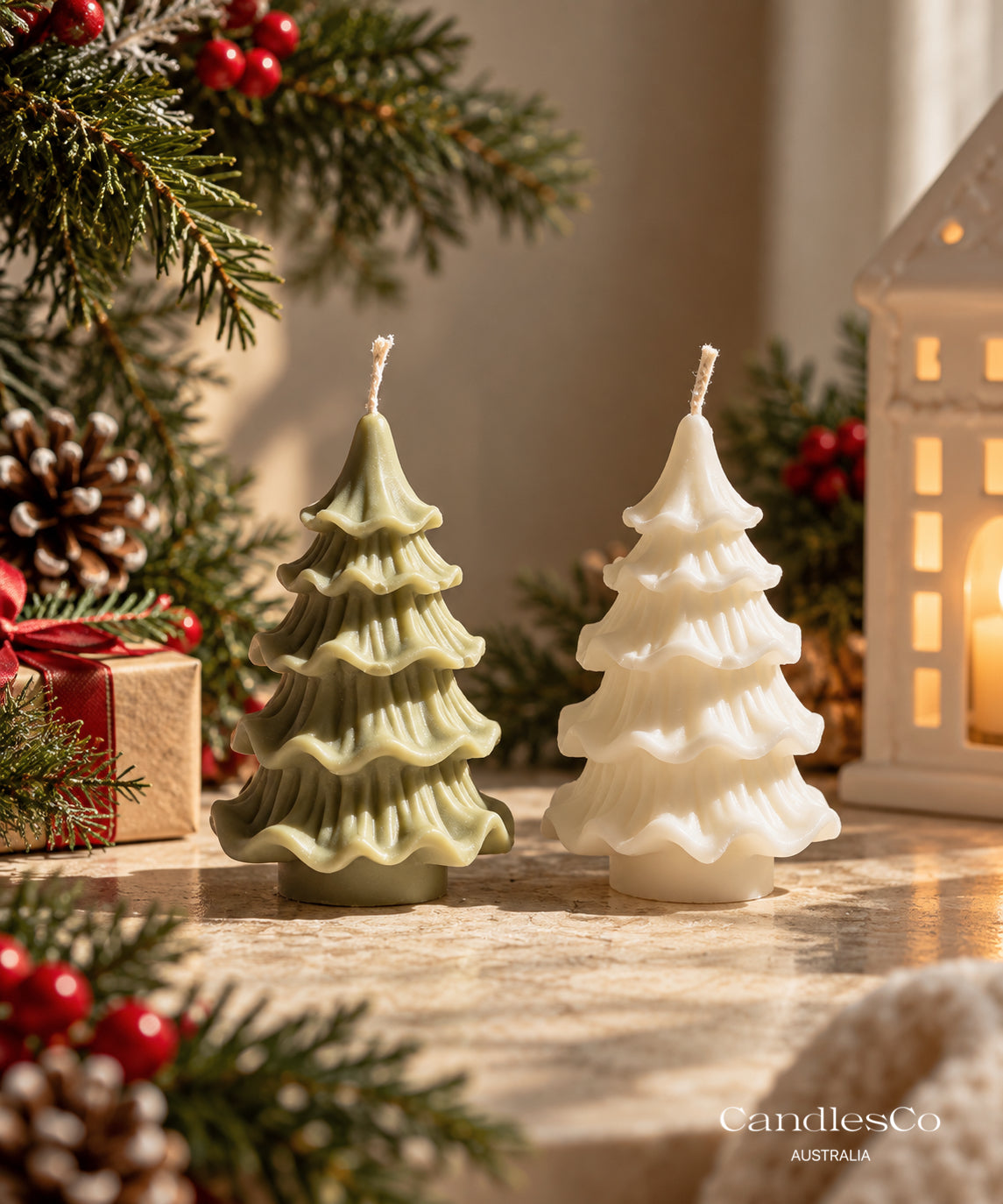 Classic Christmas Tree Candle – Handmade Soy Christmas Candle