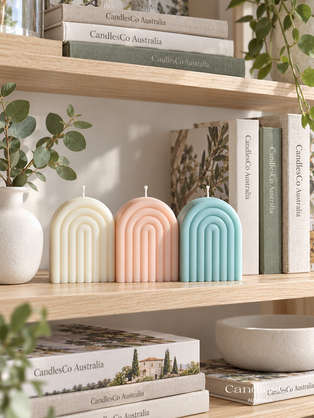 Small Rainbow Arch Candle – Handmade Mini Sculptural Soy Candle | Nursery & Home Décor