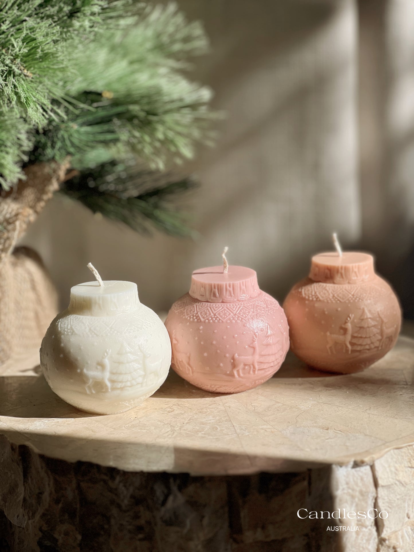 Reindeer Bauble Candle