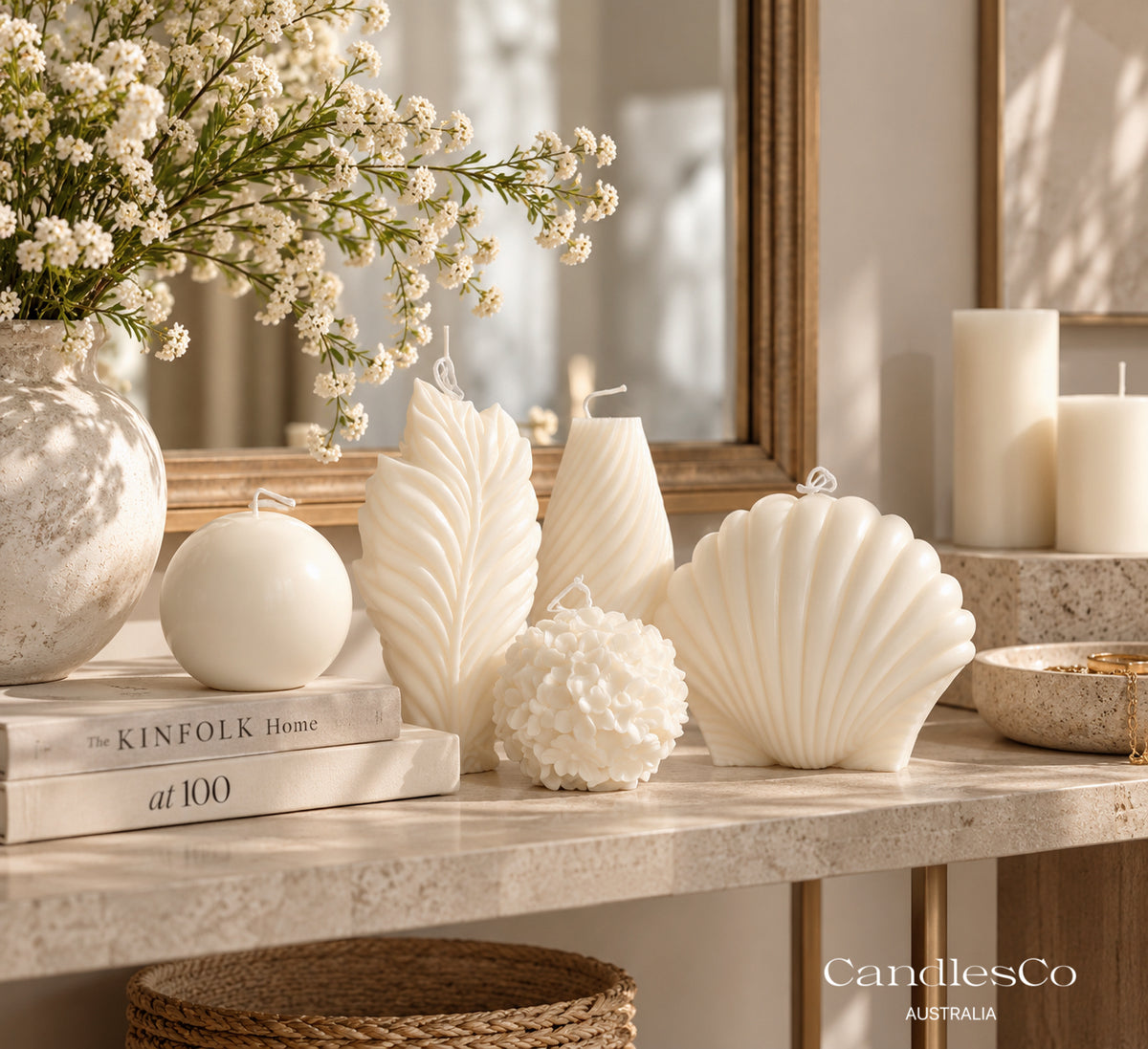 Scallop Shell Candle – Handmade Soy Sculptural Candle