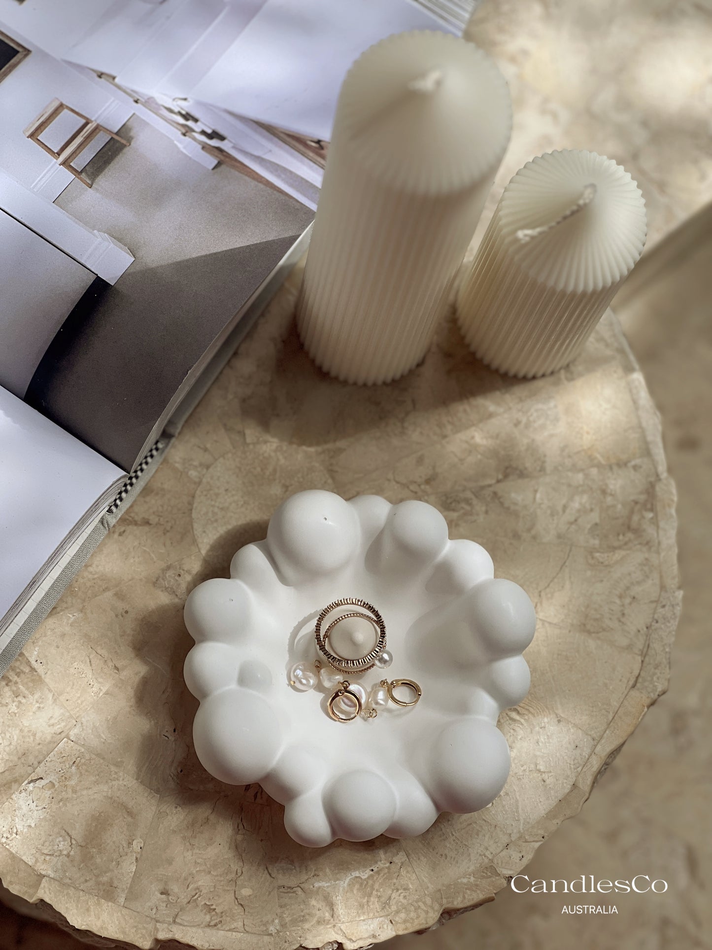 Cloud Pebble Trinket Dish