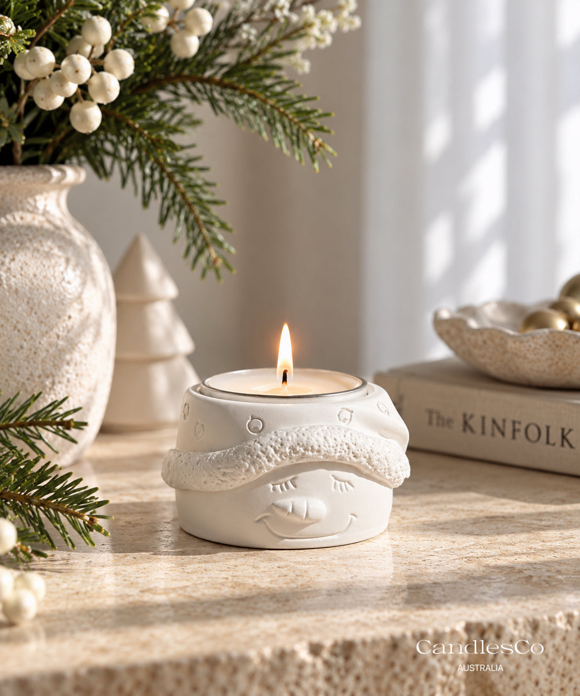 Snowman Tealight Candle Holder | Christmas Candle Holder