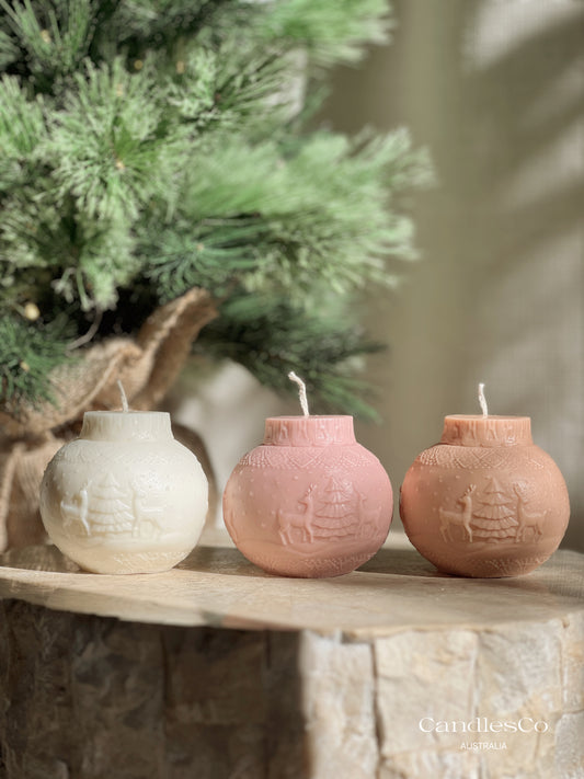 Reindeer Bauble Candle