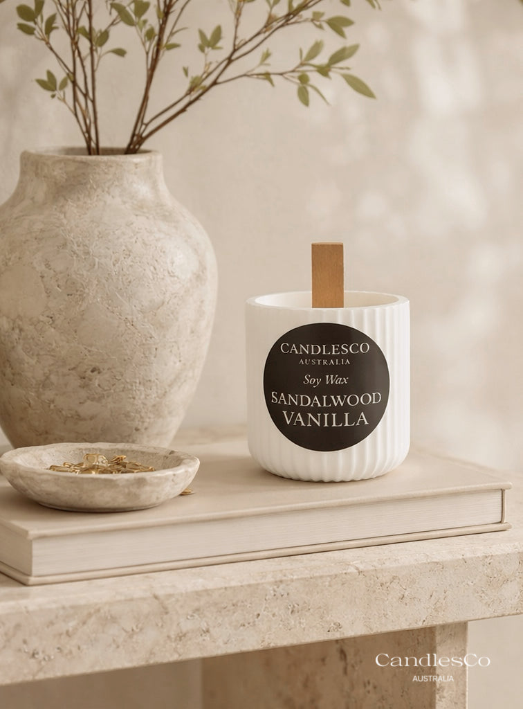 Ribbed Scented Vessel Candle