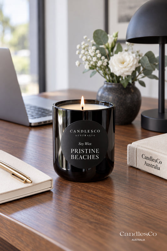 Black Glass Jar Candle – Handmade Scented Soy Candle | Luxury Home Fragrance & Gift