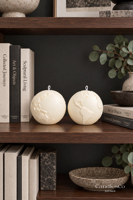 World Globe Candle – Handmade Earth Sphere Soy Candle | Travel & Modern Home Décor