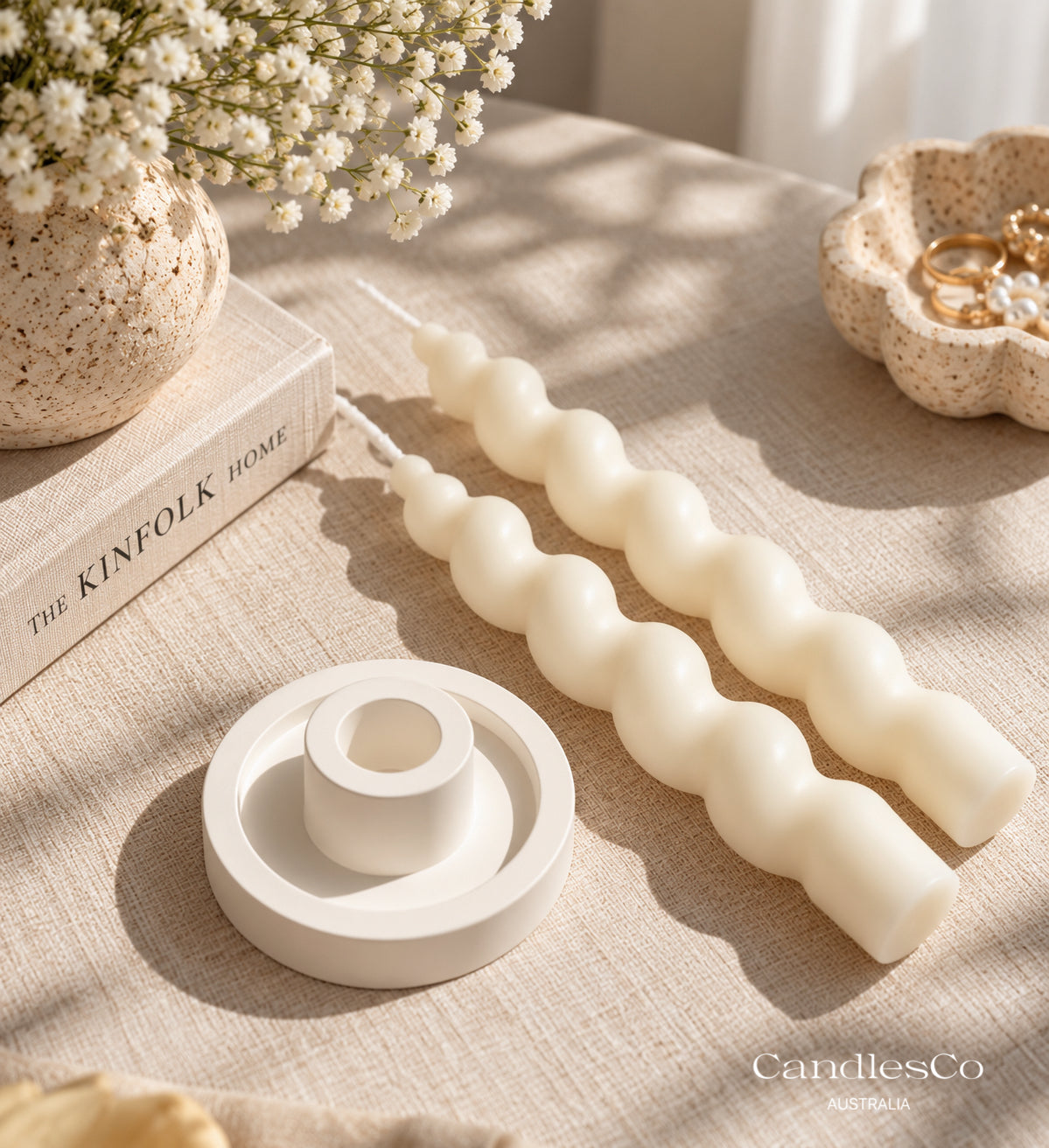 Round Taper Candle Holder | Handmade Minimalist Candlestick Holder