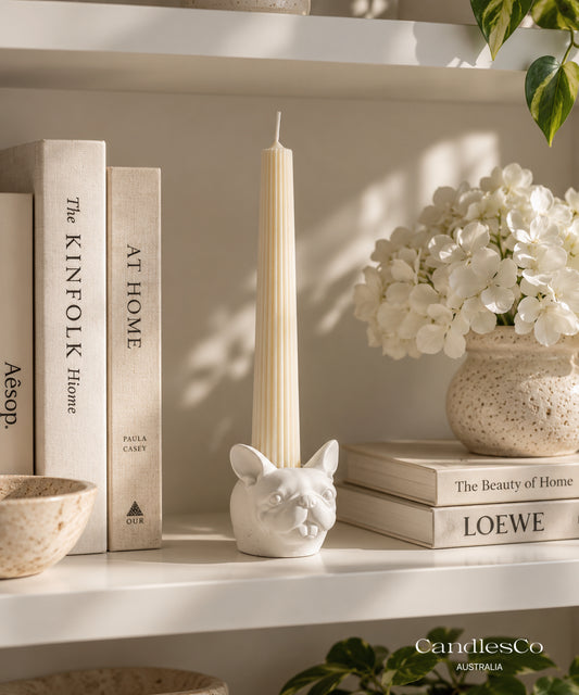 French Bulldog Candlestick Holder | Dog Taper Candle Holder